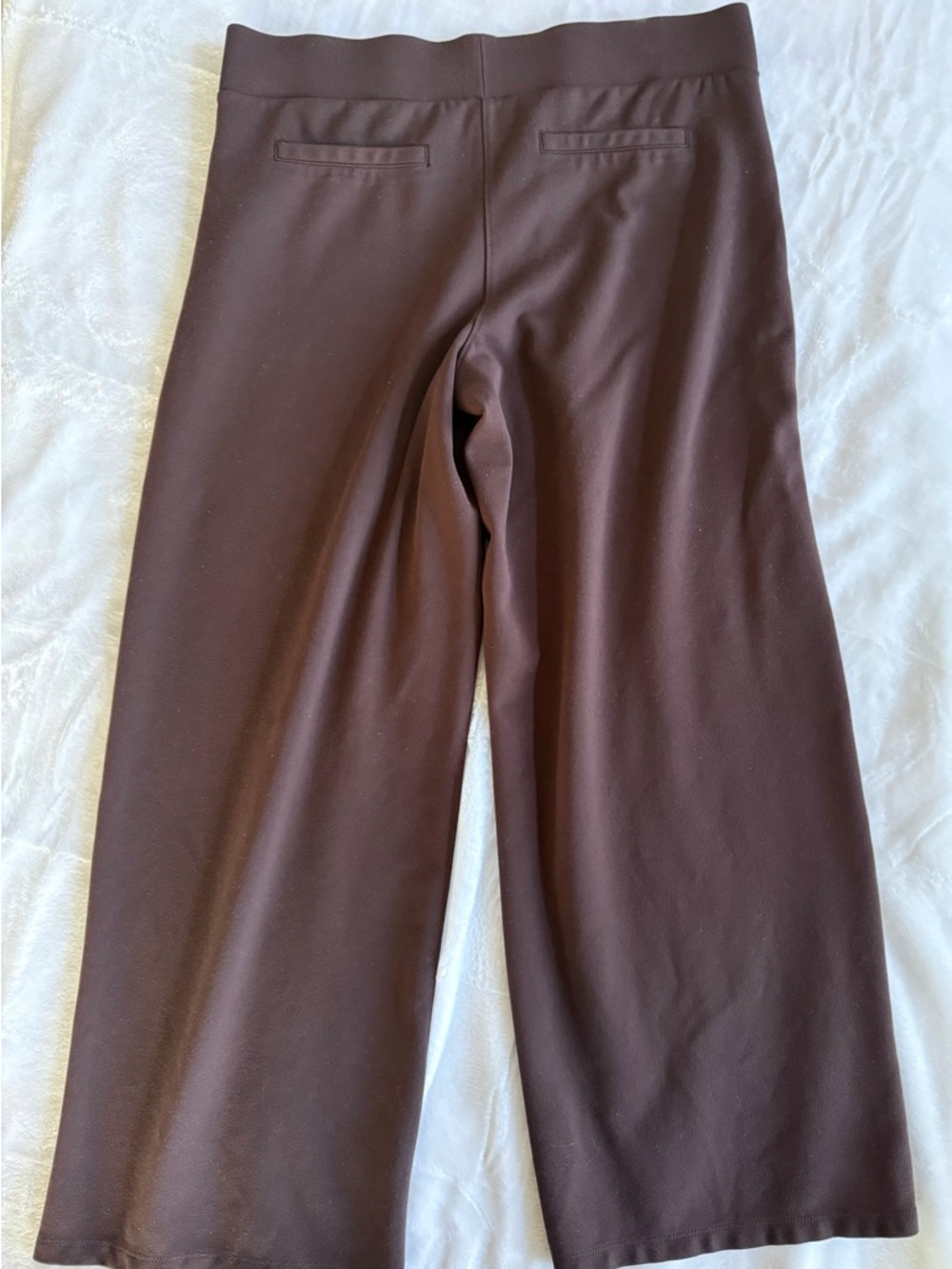 Wide Leg Cropped Quince Pants in Deep Brown Espresso - Picture 4 of 7